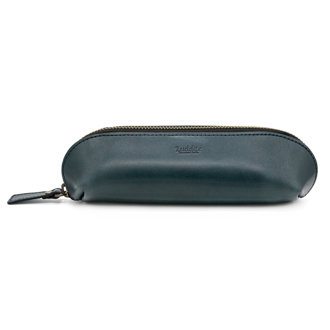 Luddite Trattoria Leather Pen Case in Navy — Luddite pencil — quality graphite writing pencil, at Cityluxe Singapore