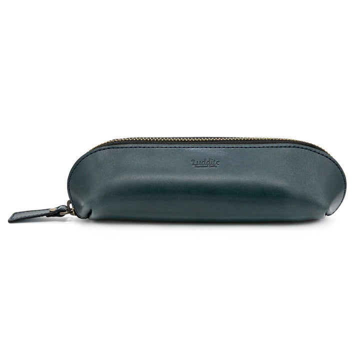 Luddite Trattoria Leather Pen Case - Navy — capped
