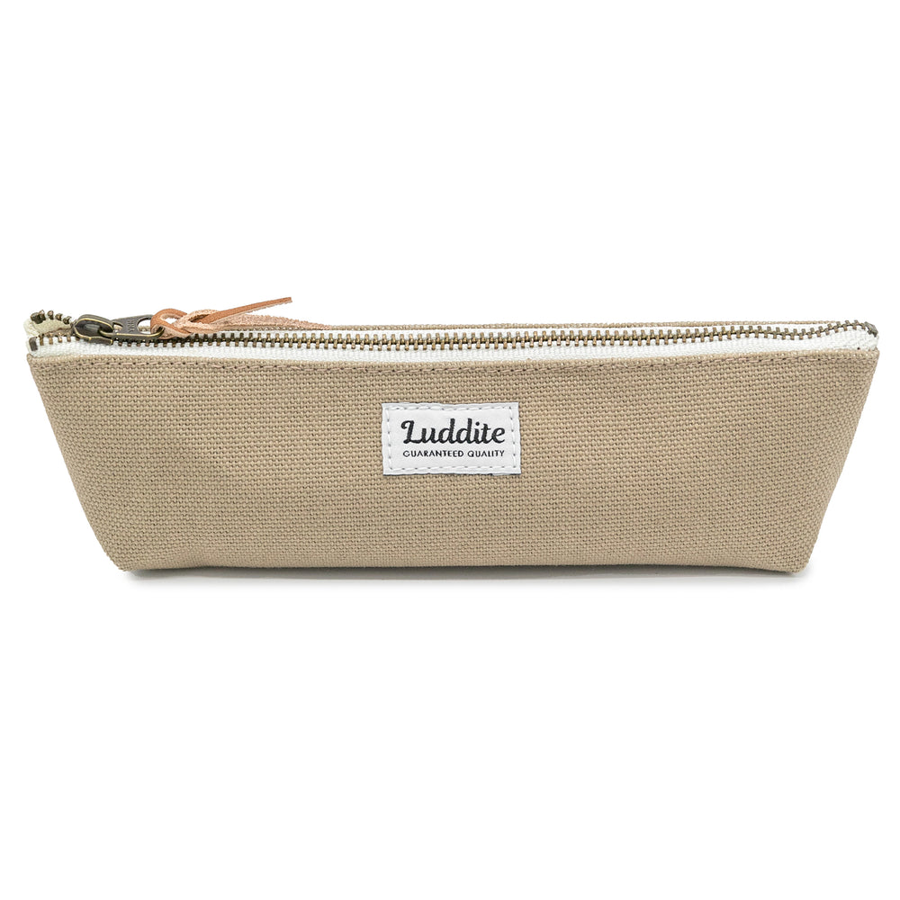 Luddite Kurashiki Canvas Pen Case S in Greige — Luddite pencil — quality graphite writing pencil, at Cityluxe Singapore