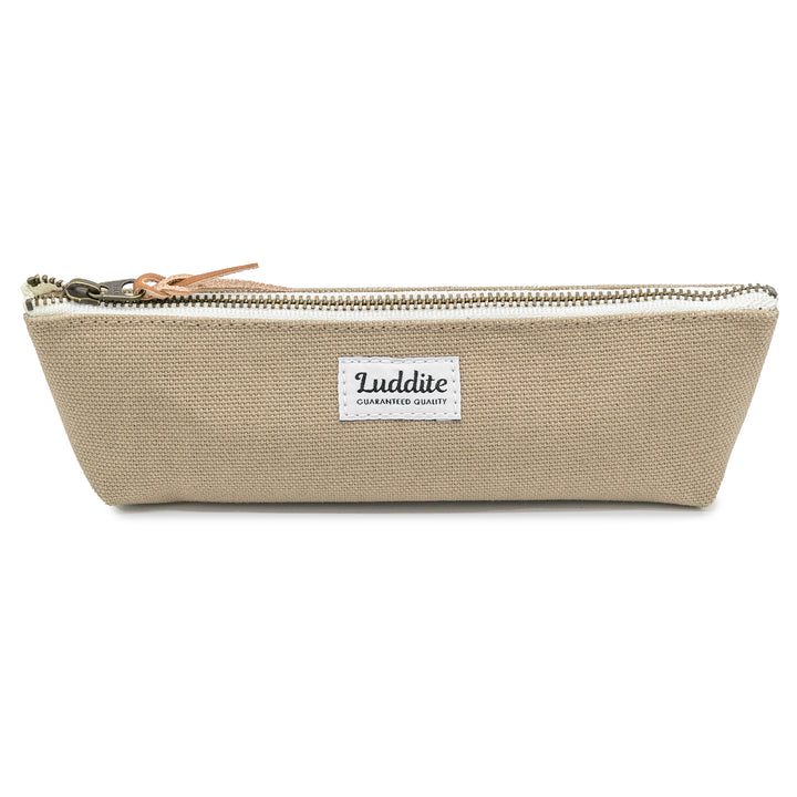 Luddite Kurashiki Canvas Pen Case S - Greige — lead extended
