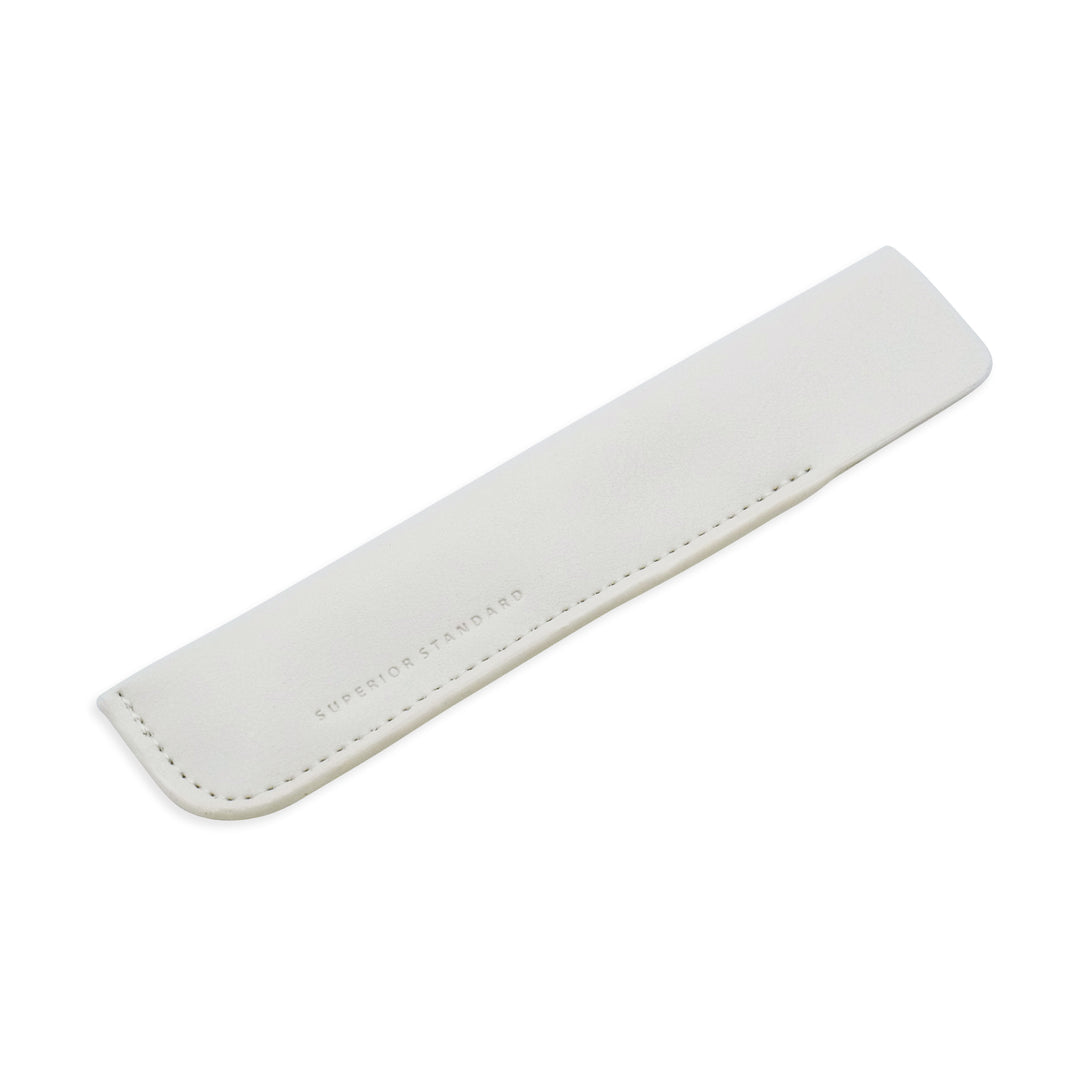 Luddite Superior Standard PU Leather Pen Holder - White — barrel detail