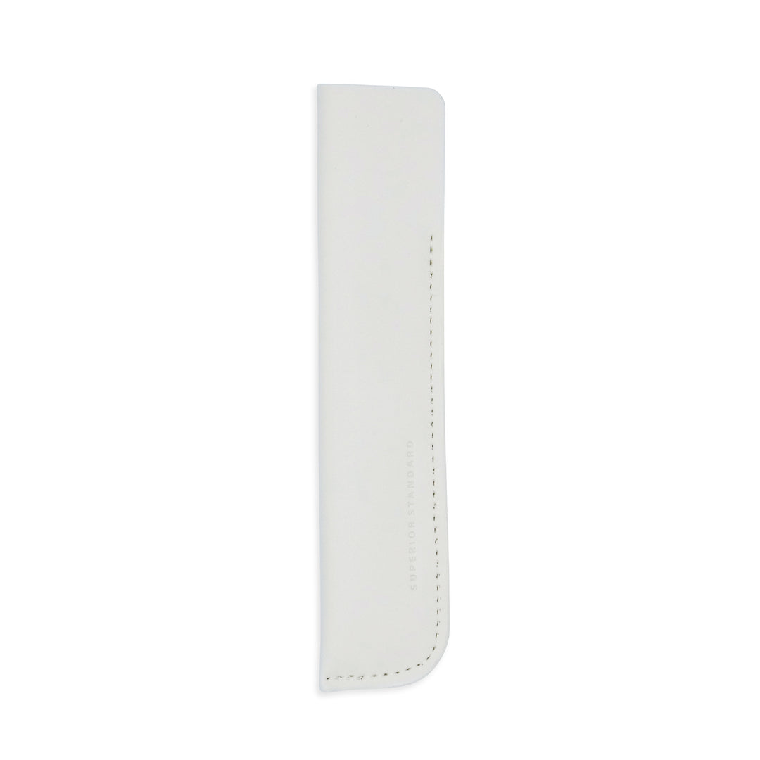 Luddite Superior Standard PU Leather Pen Holder in White — Luddite pencil — quality graphite writing pencil, at Cityluxe Singapore