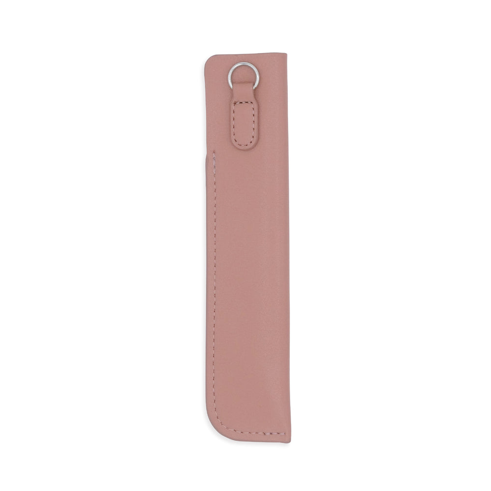 Luddite Superior Standard PU Leather Pen Holder in Deep Pink (Smoky Pink) — Luddite pencil — quality graphite writing pencil, at Cityluxe Singapore