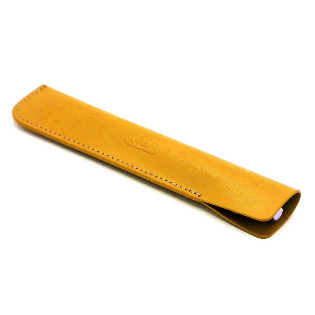 Luddite THE POST Bonded Leather Fiber Pen Sheath - Camel — with packaging