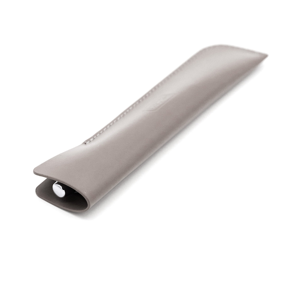 Luddite THE POST Bonded Leather Fiber Pen Sheath - Greige — with packaging