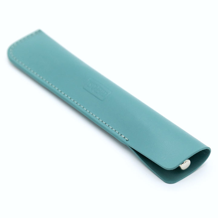 Luddite THE POST Bonded Leather Fiber Pen Sheath - Teal — with packaging