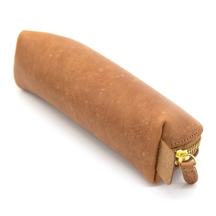 Luddite MAYA Arch Pencase - Whisky Brown — with packaging