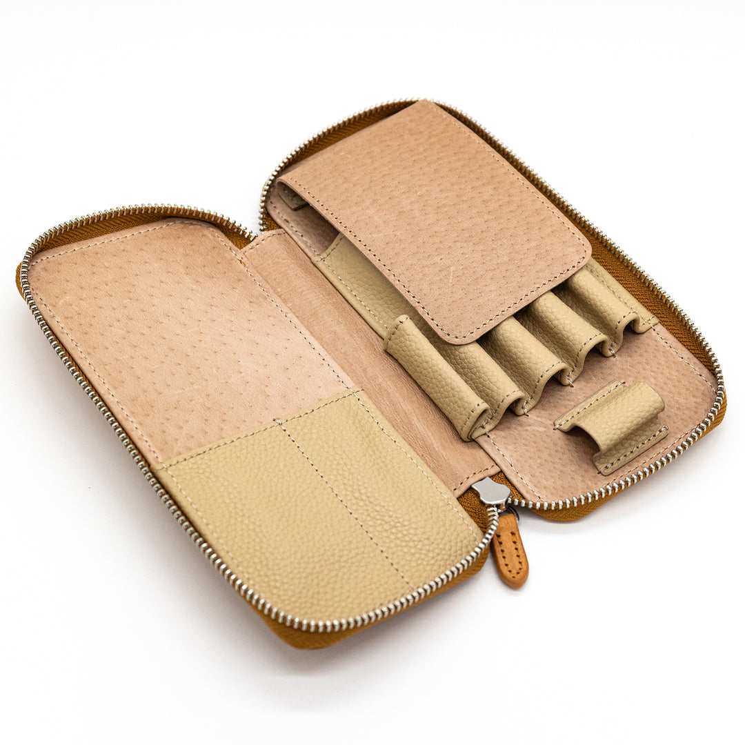 Luddite MAYA Roundzip Pencase Essential - Brown — with packaging