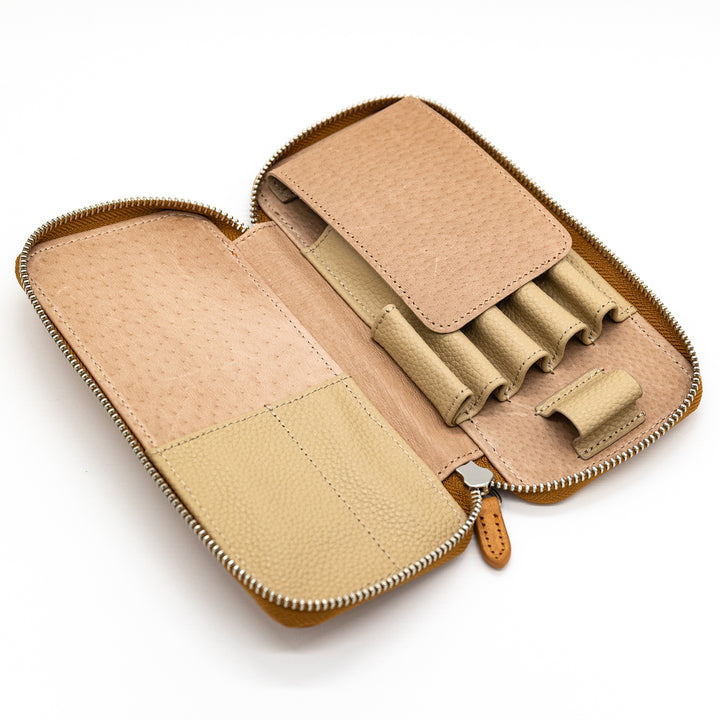 Luddite MAYA Roundzip Pencase Essential - Brown — with packaging