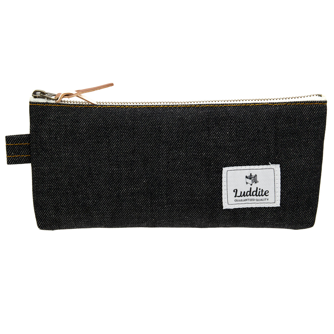 Luddite Pen Case M in Okayama Denim Black — Luddite pencil — quality graphite writing pencil, at Cityluxe Singapore