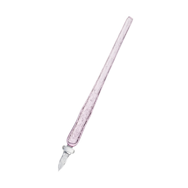 Matsubokkuri Tsubutsubu Glass Fountain Pen - Pink — capped
