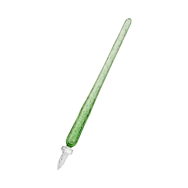 Matsubokkuri Tsubutsubu Glass Fountain Pen - Green — capped