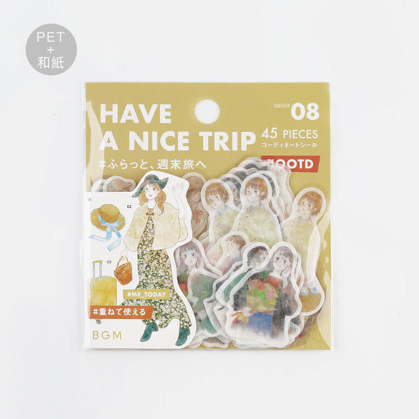 Load image into Gallery viewer, BGM Coordinating Stickers: Today&#39;s Me - Weekend Trip
