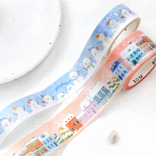 Load image into Gallery viewer, BGM Winter Limited Masking Tape - Snowman Festival
