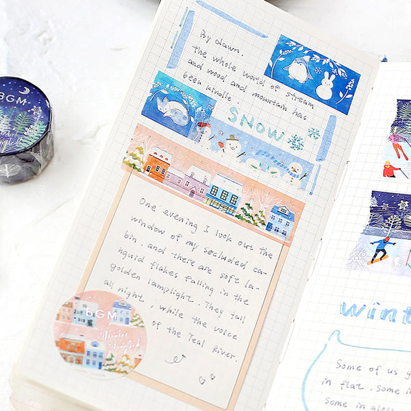 Load image into Gallery viewer, BGM Winter Limited Masking Tape - Winter Town
