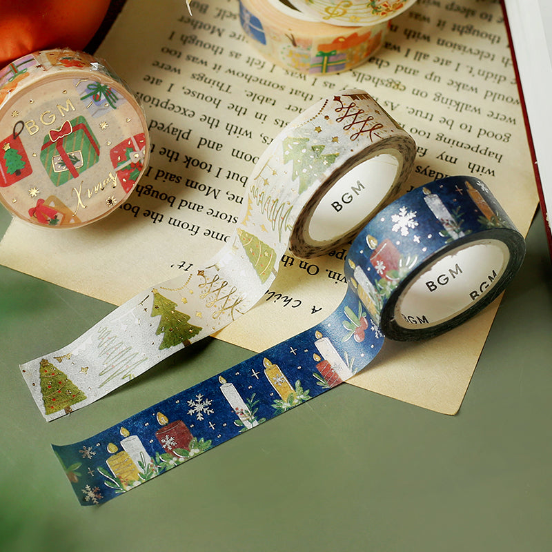 BGM Christmas Limited 2023 Masking Tape - Hikari — applied on surface