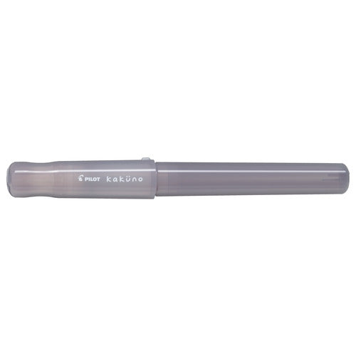 Pilot Kakuno Fountain Pen - Madoromi Brown — uncapped with cap posted