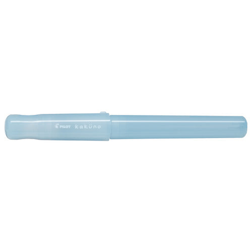 Pilot Kakuno Fountain Pen - Madoromi Light Blue — uncapped with cap posted