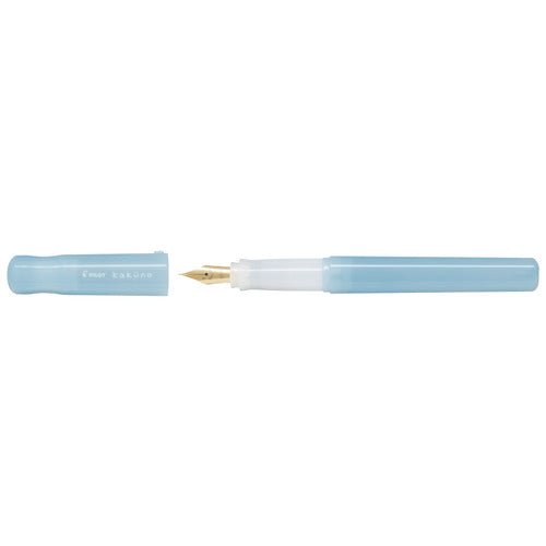 Pilot Kakuno Fountain Pen - Madoromi Light Blue — nib close-up