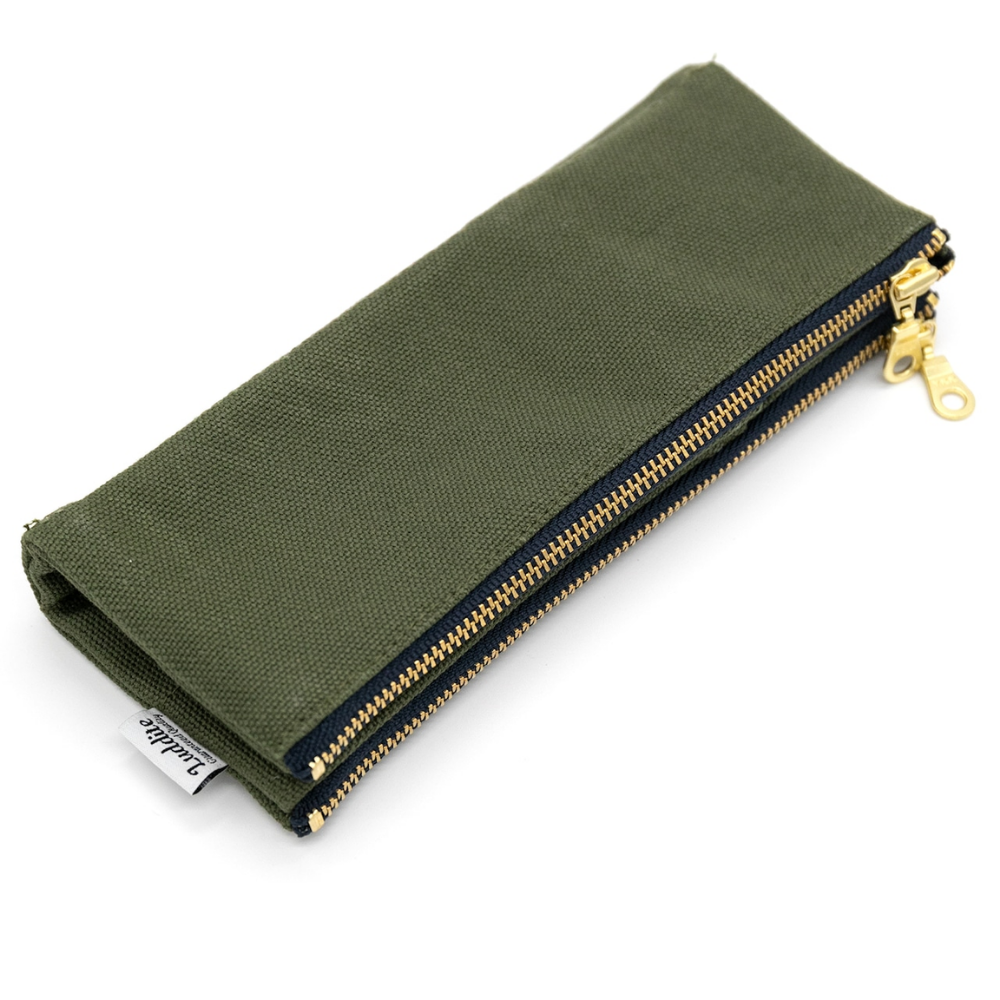 Luddite Kurashiki Canvas Folding Pen Case - Khaki
