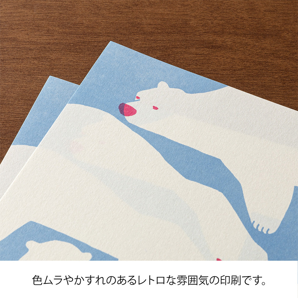 MIDORI Kimagure Easy &amp; Cozy Letter Pad in Polar Bear — Midori letter pad — premium stationery and lifestyle, at Cityluxe Singapore