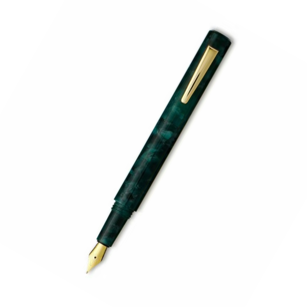 Hightide Attaché Marbled Fountain Pen - Green