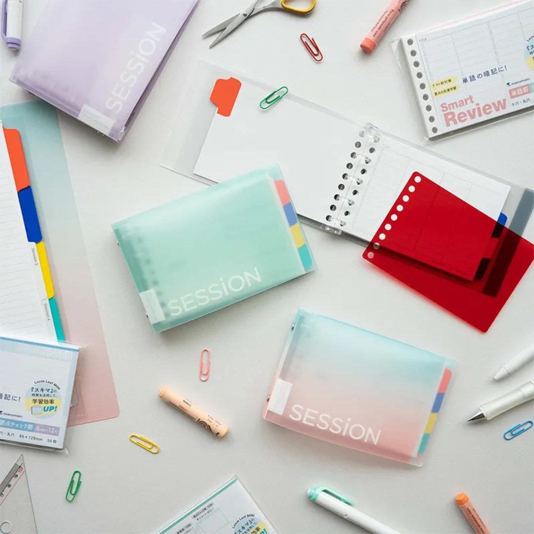 Maruman Mini size Binder SESSiON MINI Mint Green — with packaging