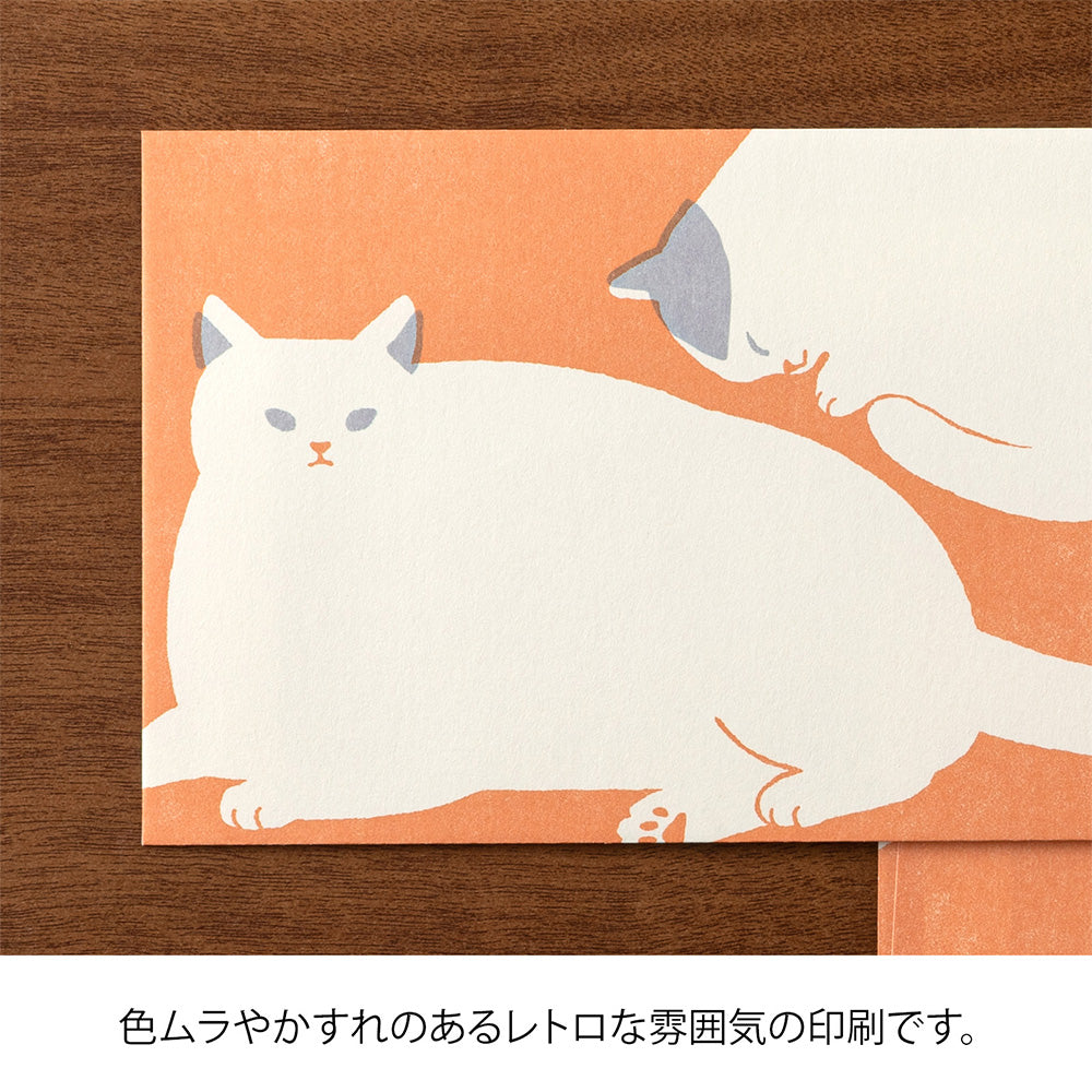 MIDORI Kimagure Easy &amp; Cozy Envelope in Cat — Midori letter pad — premium stationery and lifestyle, at Cityluxe Singapore