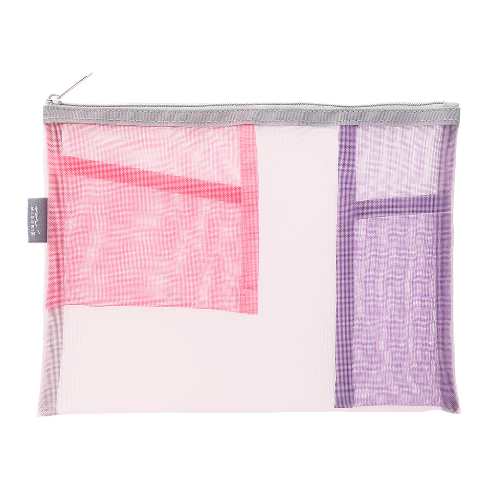 Midori Pen &amp; Tool Pouch Mesh in Pink — Midori carrying pouch — stationery storage and organisation, at Cityluxe Singapore