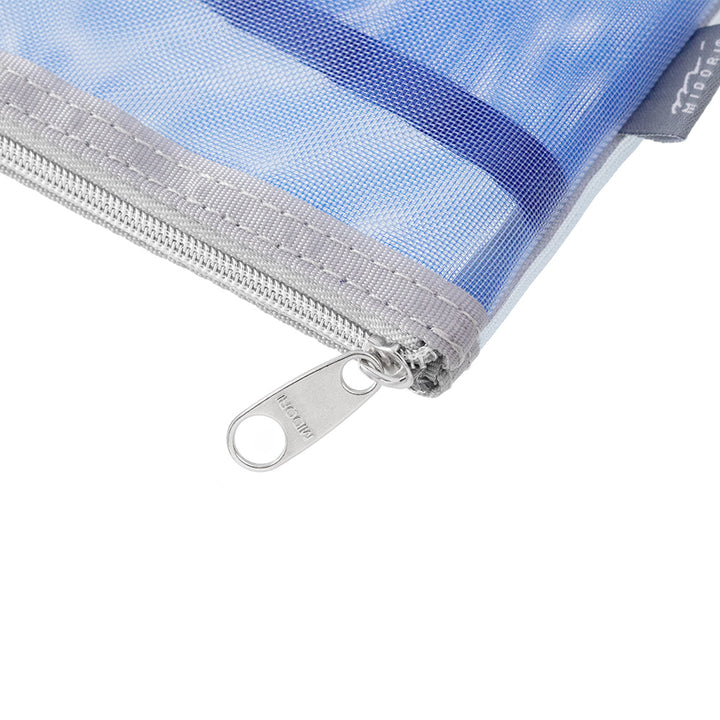 Midori Pen &amp; Tool Pouch Mesh in Light Blue — Midori carrying pouch — stationery storage and organisation, at Cityluxe Singapore