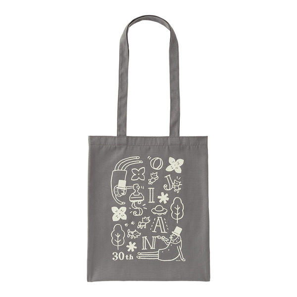 Midori Ojisan 30th Anniversary Tote Bag - Gray — front view