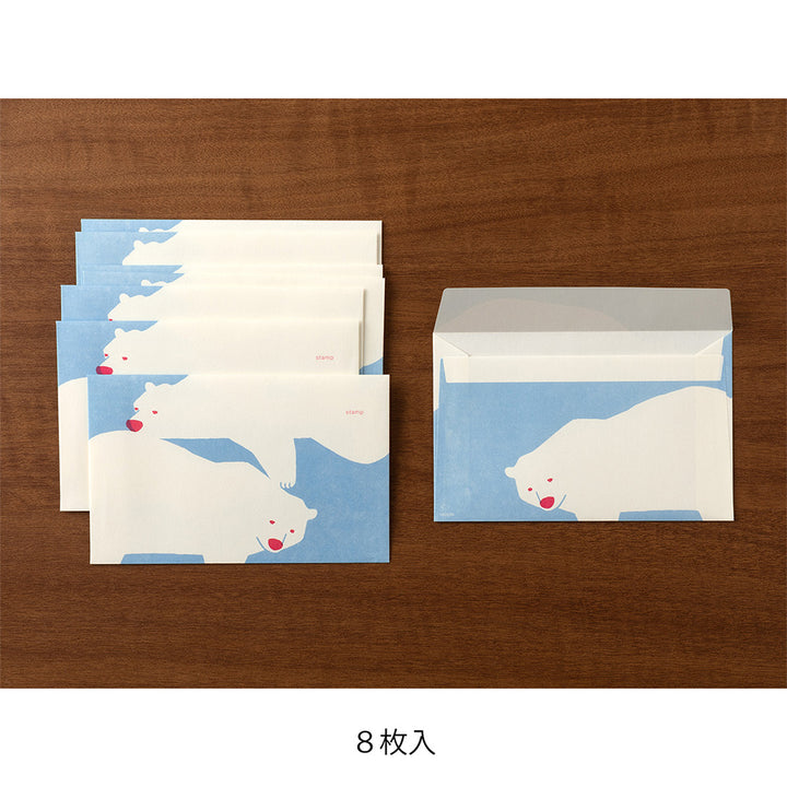 MIDORI Kimagure Easy &amp; Cozy Envelope - Polar Bear — detail view