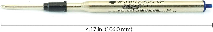 Monteverde Soft Roll Ballpoint Refill To Fit Lamy Ballpoint Pen Blue Black — Monteverde ballpoint pen — reliable smooth-writing everyday pen, at Cityluxe Singapore