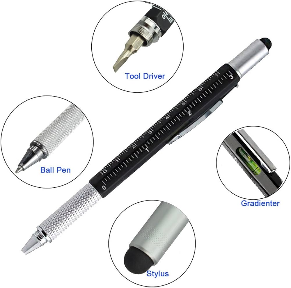 Monteverde S-115 7-in-1 Plastic Tool Ballpoint Pen with Stylus Black — Monteverde ballpoint pen — reliable smooth-writing everyday pen, at Cityluxe Singapore