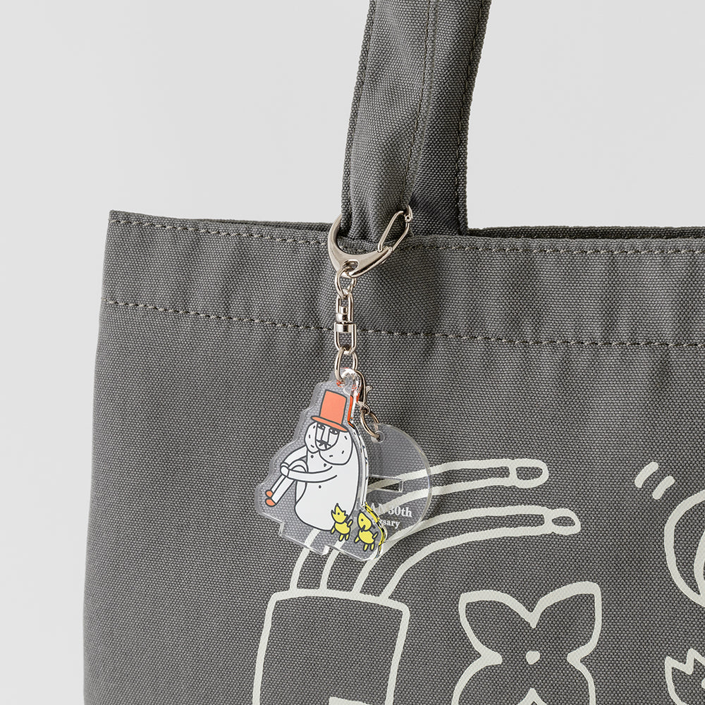 Midori Ojisan 30th Anniversary Acrylic Keychain Sit Cross-Legged