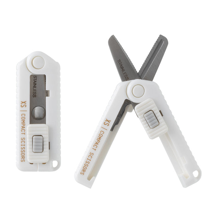 Midori XS Compact Scissors Serrated White — side view