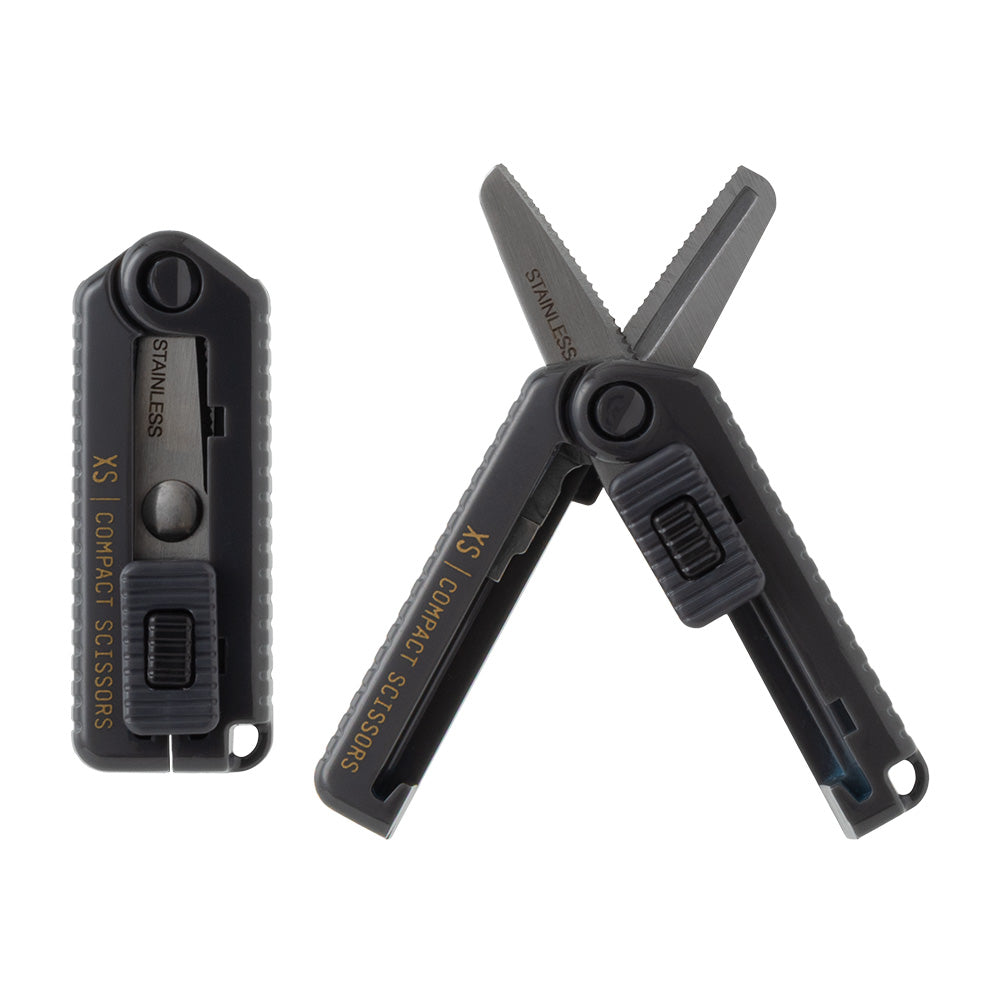 Midori XS Compact Scissors Serrated Black — side view
