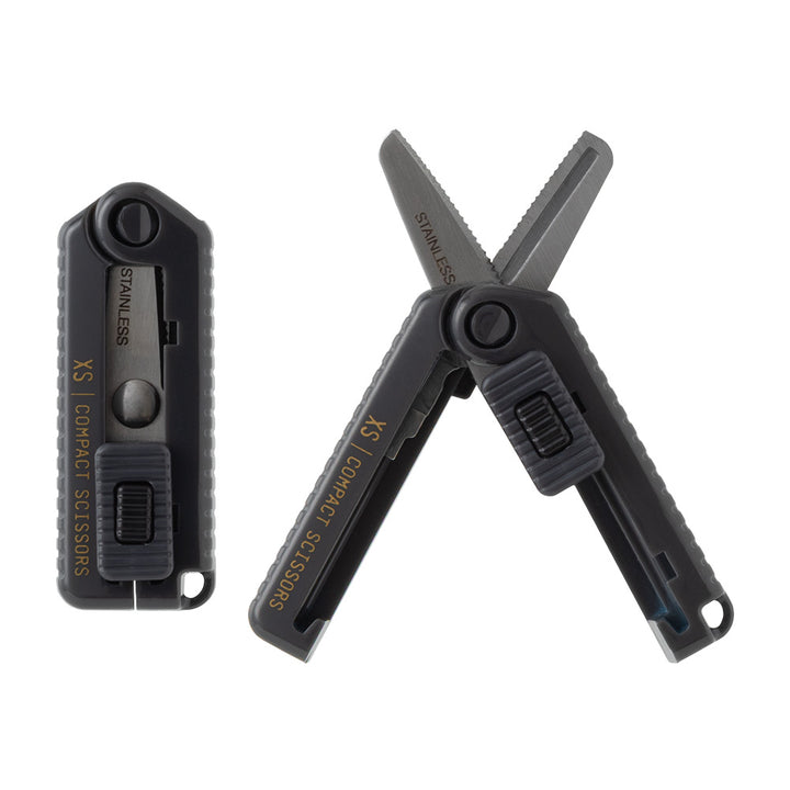 Midori XS Compact Scissors Serrated Black — side view