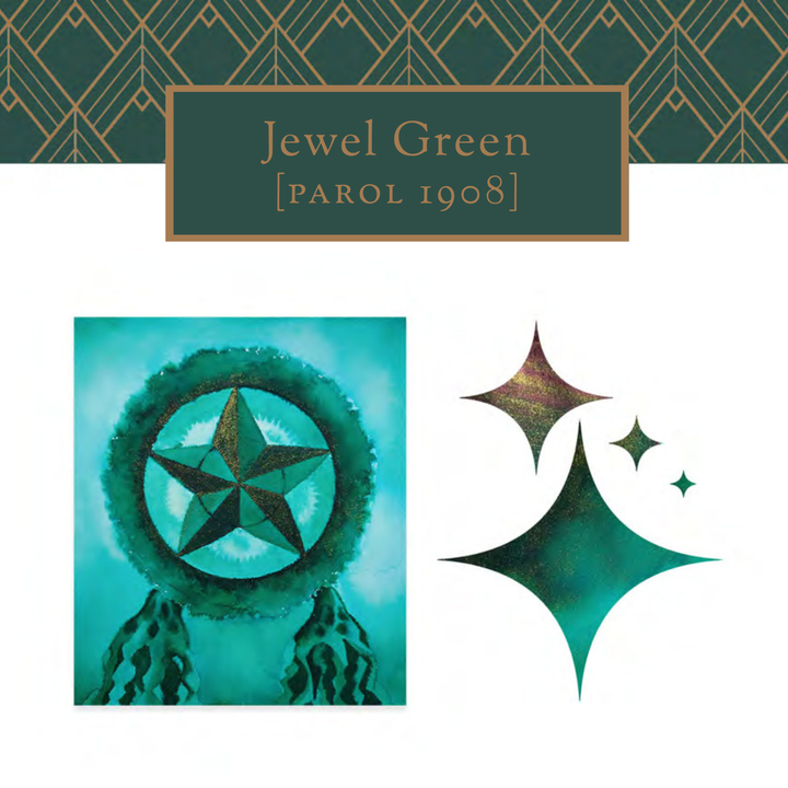 Vinta Inks Holiday Collection 30ml Bottled Ink in Jewel Green (Parol 1908) — Vinta Inks fountain pen ink — premium bottled ink for writing, at Cityluxe Singapore
