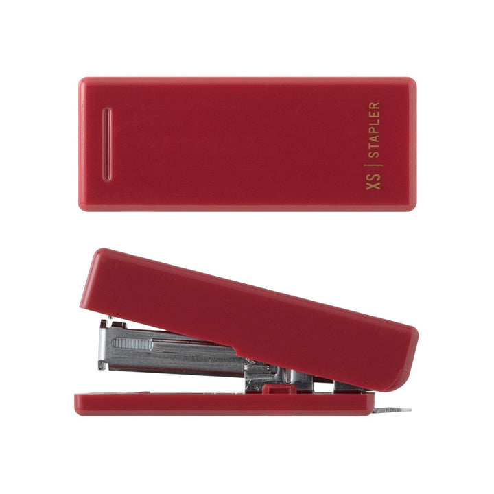 Midori XS Compact Stapler Dark Red A — side view
