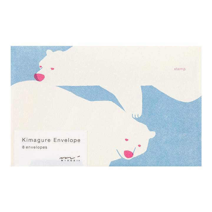 MIDORI Kimagure Easy &amp; Cozy Envelope - Polar Bear — front view