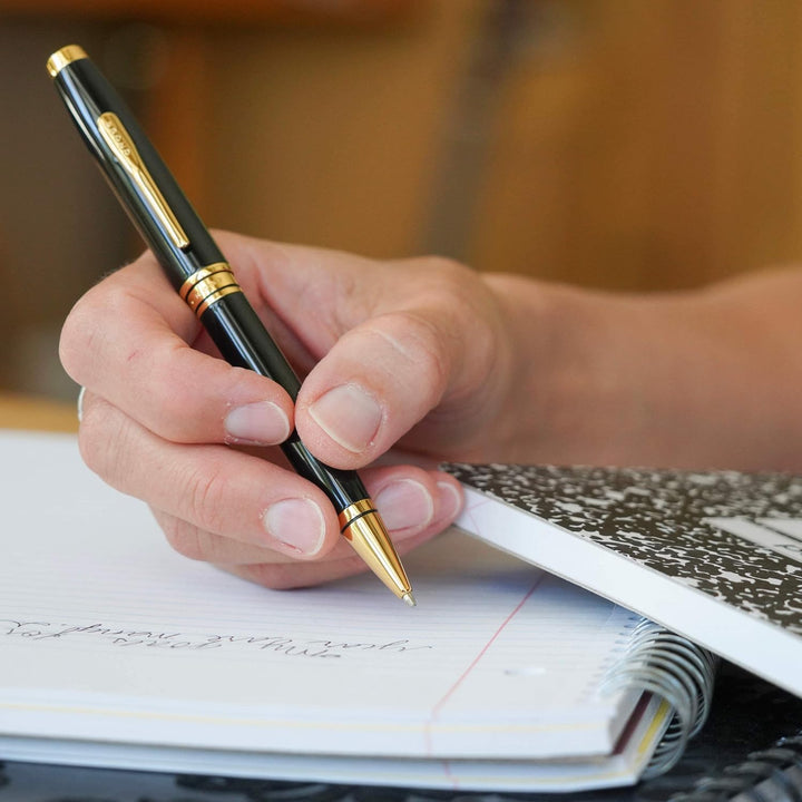 Cross Coventry Black Lacquer Ballpoint Pen — Cross ballpoint pen — reliable smooth-writing everyday pen, at Cityluxe Singapore