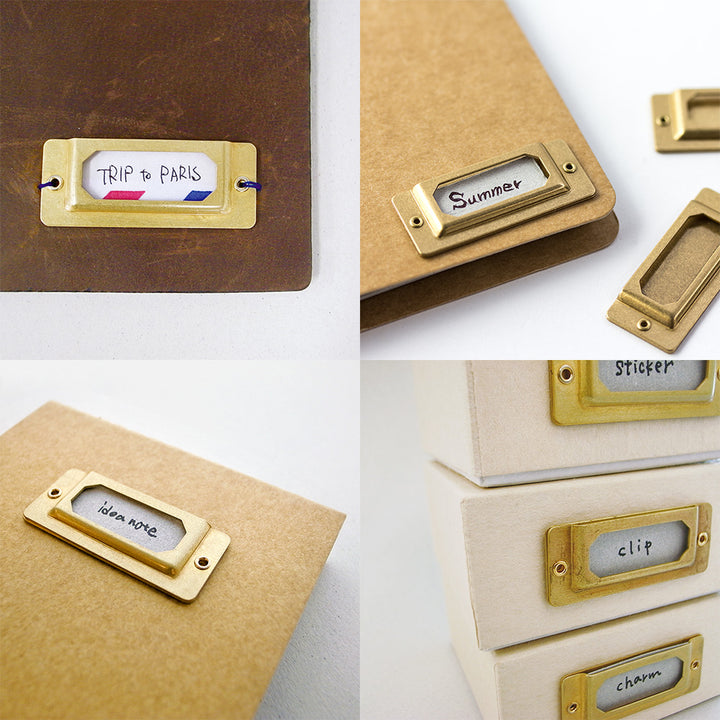 Midori Brass Label Plate — Midori label plate — premium stationery and lifestyle, at Cityluxe Singapore