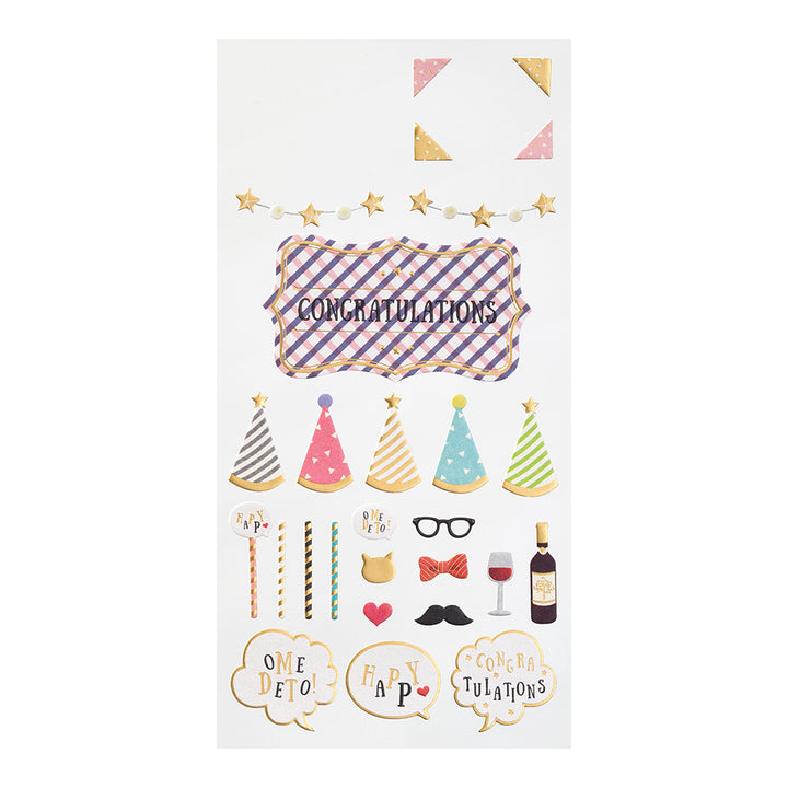 Midori Sticker 2360 PaperCraft Museum Title Congratulations -Title Seal