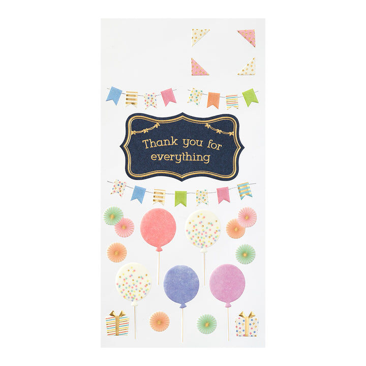 Midori Sticker 2361 PaperCraft Museum Title Thank you in Title Seal — Midori decorative sticker — for journaling, planners and scrapbooking, at Cityluxe Singapore
