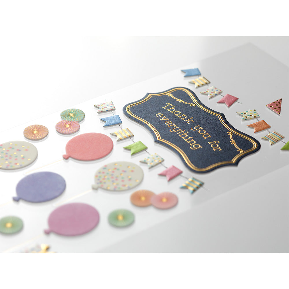 Midori Sticker 2361 PaperCraft Museum Title Thank you in Title Seal — Midori decorative sticker — for journaling, planners and scrapbooking, at Cityluxe Singapore