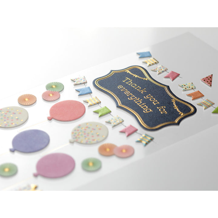 Midori Sticker 2361 PaperCraft Museum Title Thank you in Title Seal — Midori decorative sticker — for journaling, planners and scrapbooking, at Cityluxe Singapore