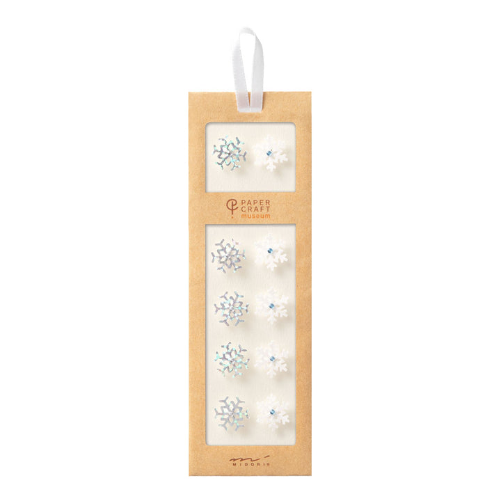 Midori Sticker PaperCraft Museum Sticker 2417 Motif Snow Crystal — Midori decorative sticker — for journaling, planners and scrapbooking, at Cityluxe Singapore