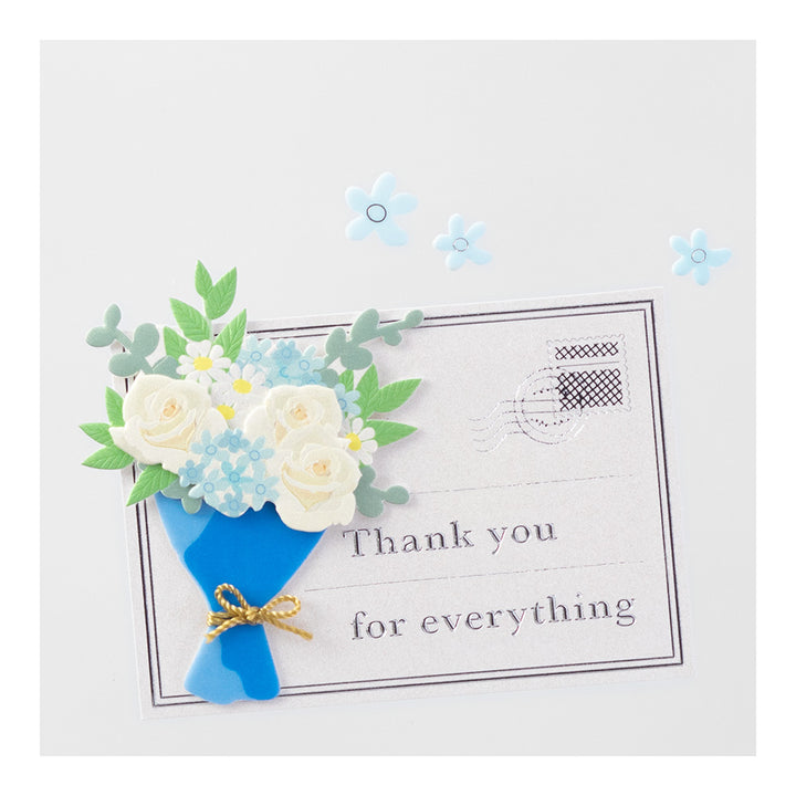 Midori Sticker 2445 PaperCraft Museum Title S Bouquet — Midori decorative sticker — for journaling, planners and scrapbooking, at Cityluxe Singapore