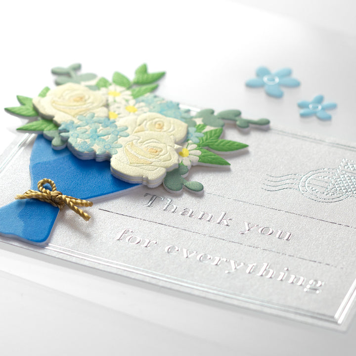 Midori Sticker 2445 PaperCraft Museum Title S Bouquet — Midori decorative sticker — for journaling, planners and scrapbooking, at Cityluxe Singapore